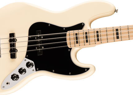 Affinity Series® Active Jazz Bass®, Maple Fingerboard, Black Pickguard, Olympic White