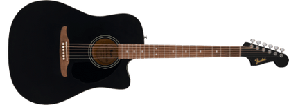 Guitarra Electroacústica California Debut Redondo™ CE, tapa de abeto, golpeador negro, negro