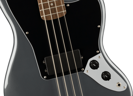 Bajo Eléctrico Affinity Series™ Jaguar® Bass H, Laurel Fingerboard, Black Pickguard, Charcoal Frost Metallic