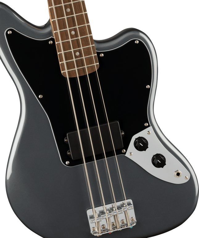Bajo Eléctrico Affinity Series™ Jaguar® Bass H, Laurel Fingerboard, Black Pickguard, Charcoal Frost Metallic