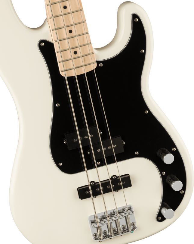 Bajo Eléctrico Affinity Series™ Precision Bass® PJ, Maple Fingerboard, Black Pickguard, Olympic White