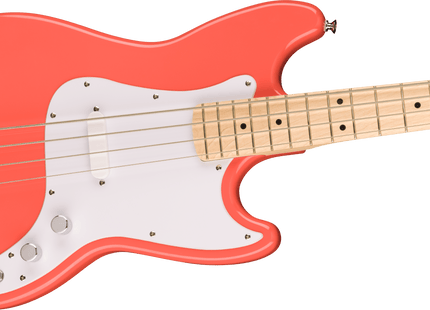Bajo Eléctrico Squier Sonic® Bronco™ Bass, Maple Fingerboard, White Pickguard, Tahitian Coral