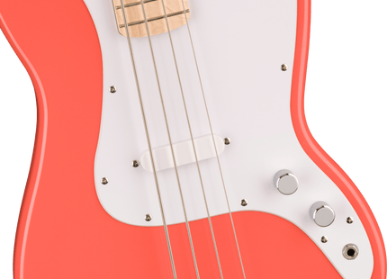 Bajo Eléctrico Squier Sonic® Bronco™ Bass, Maple Fingerboard, White Pickguard, Tahitian Coral
