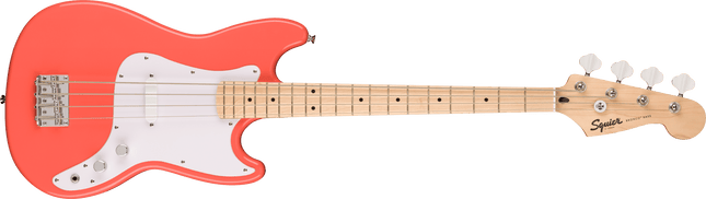 Bajo Eléctrico Squier Sonic® Bronco™ Bass, Maple Fingerboard, White Pickguard, Tahitian Coral