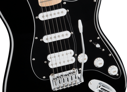 Guitarra Eléctrica FSR Affinity Series™ Stratocaster® HSS, Maple Fingerboard, Black Pickguard, Black
