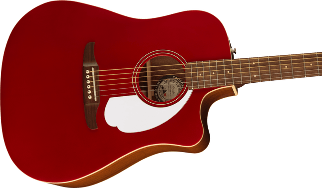 Guitarra Acústica Redondo Player, Walnut Fingerboard, White Pickguard, Candy Apple Red