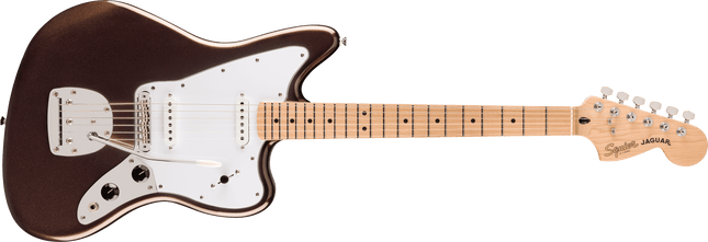 Guitarra Eléctrica Affinity Series™ Jaguar®, Maple Fingerboard, White Pickguard, Mystic Metallic Brown