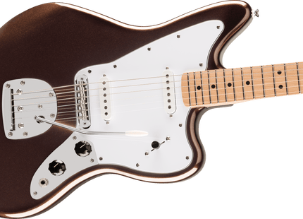 Guitarra Eléctrica Affinity Series™ Jaguar®, Maple Fingerboard, White Pickguard, Mystic Metallic Brown