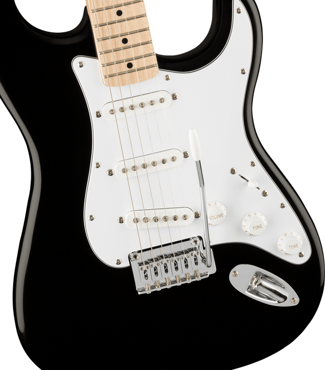 Guitarra Eléctrica Affinity Series™ Stratocaster®, Maple Fingerboard, White Pickguard, Black