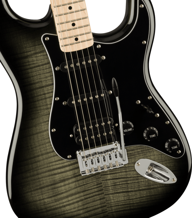 Guitarra Eléctrica Affinity Series™ Stratocaster® FMT HSS, Maple Fingerboard, Black Pickguard, Black Burst