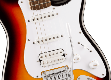 Guitarra Eléctrica Affinity Series™ Stratocaster® Junior HSS, Laurel Fingerboard, White Pickguard, 3-Color Sunburst