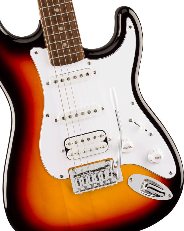 Guitarra Eléctrica Affinity Series™ Stratocaster® Junior HSS, Laurel Fingerboard, White Pickguard, 3-Color Sunburst