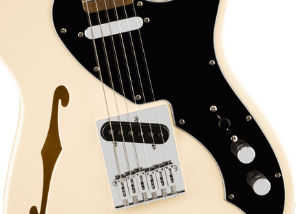 Guitarra Eléctrica Affinity Series™ Telecaster® Thinline, Laurel Fingerboard, Black Pickguard, Olympic White