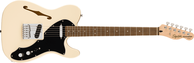 Guitarra Eléctrica Affinity Series™ Telecaster® Thinline, Laurel Fingerboard, Black Pickguard, Olympic White