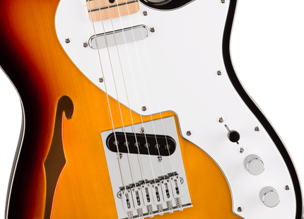 Guitarra Eléctrica Affinity Series™ Telecaster® Thinline, Maple Fingerboard, White Pickguard, 3-Color Sunburst