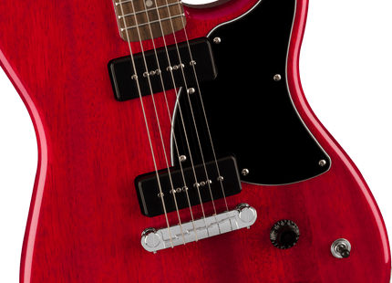Guitarra Eléctrica Paranormal Strat-O-Sonic, Laurel Fingerboard, Black Pickguard, Crimson Red Transparent