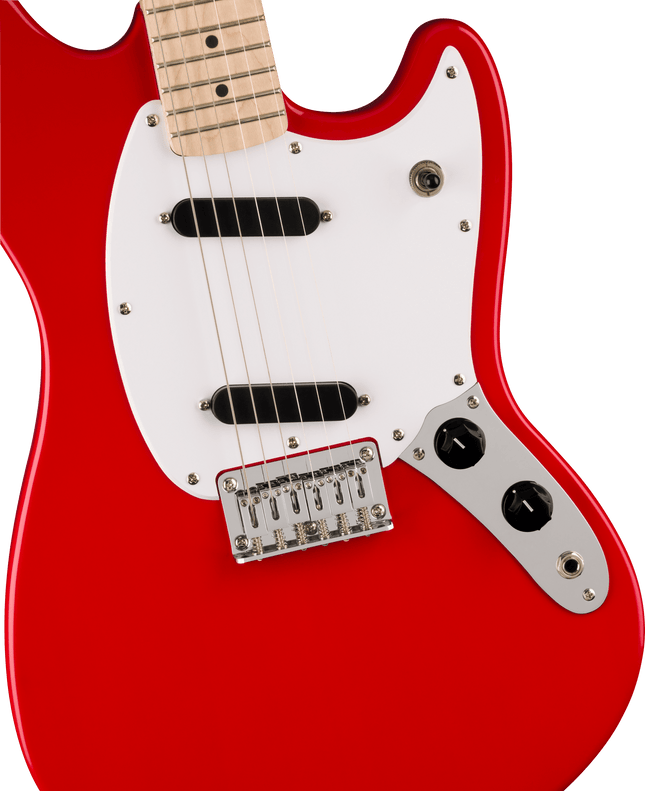 Guitarra Eléctrica Squier Sonic® Mustang®, Maple Fingerboard, White Pickguard, Torino Red