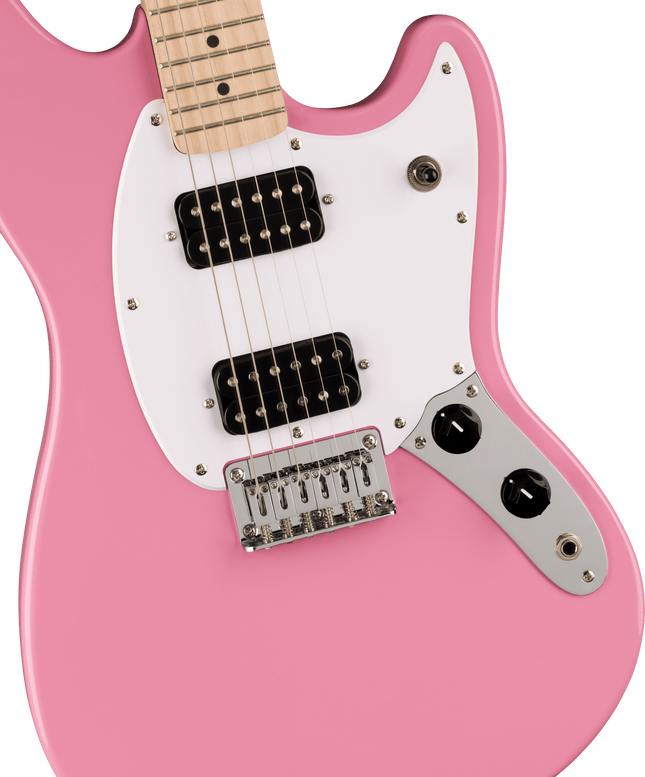 Guitarra Eléctrica Squier Sonic® Mustang® HH, Maple Fingerboard, White Pickguard, Flash Pink
