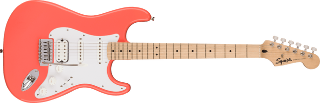 Guitarra Eléctrica Squier Sonic® Stratocaster® HSS, Maple Fingerboard, White Pickguard, Tahitian Coral