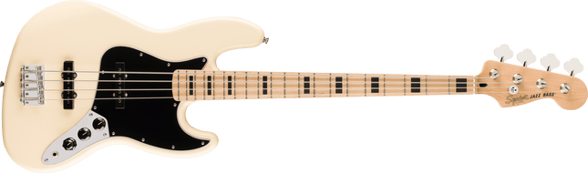 Affinity Series® Active Jazz Bass®, Maple Fingerboard, Black Pickguard, Olympic White